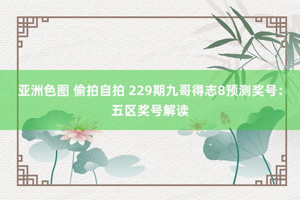 亚洲色图 偷拍自拍 229期九哥得志8预测奖号：五区奖号解读
