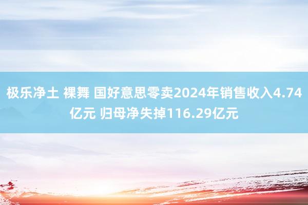 极乐净土 裸舞 国好意思零卖2024年销售收入4.74亿元 