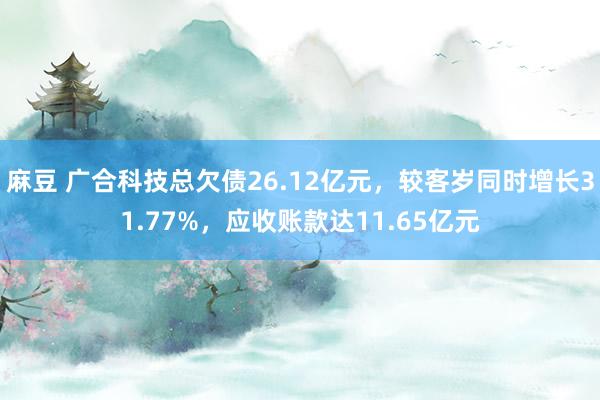 麻豆 广合科技总欠债26.12亿元，较客岁同时增长31.77