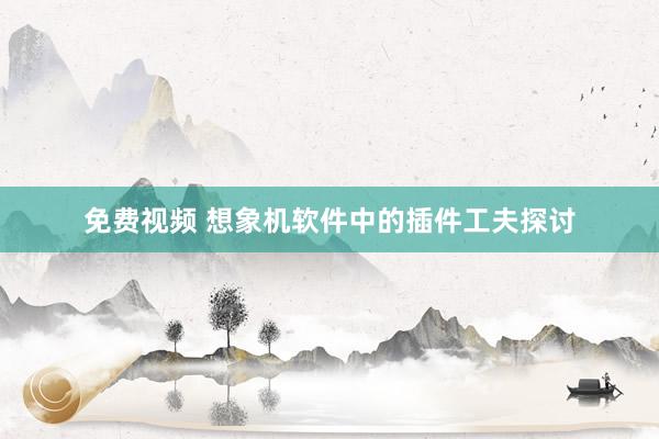 免费视频 想象机软件中的插件工夫探讨