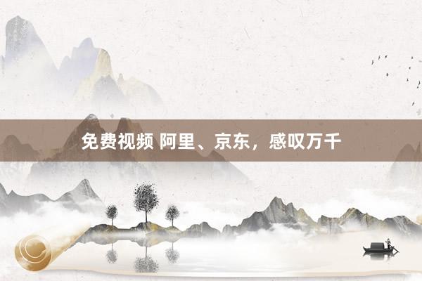 免费视频 阿里、京东，感叹万千
